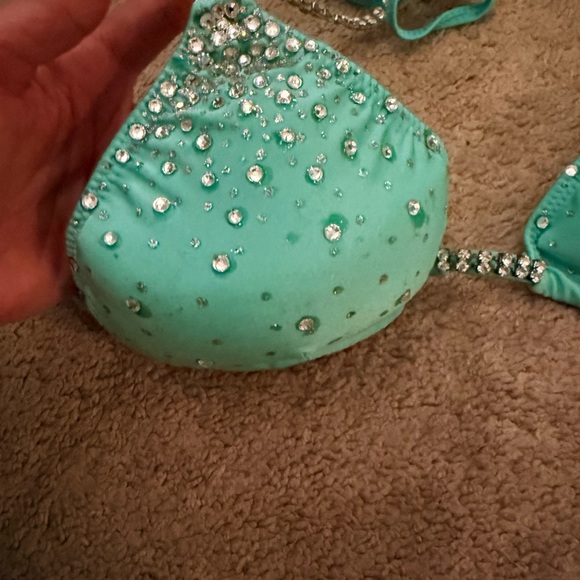 Turquoise Rhinestone Bikini Set - Picture 4 of 5